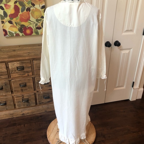 VTG LAURA ASHLEY Nightgown Cotton Victorian  L - Picture 2 of 5